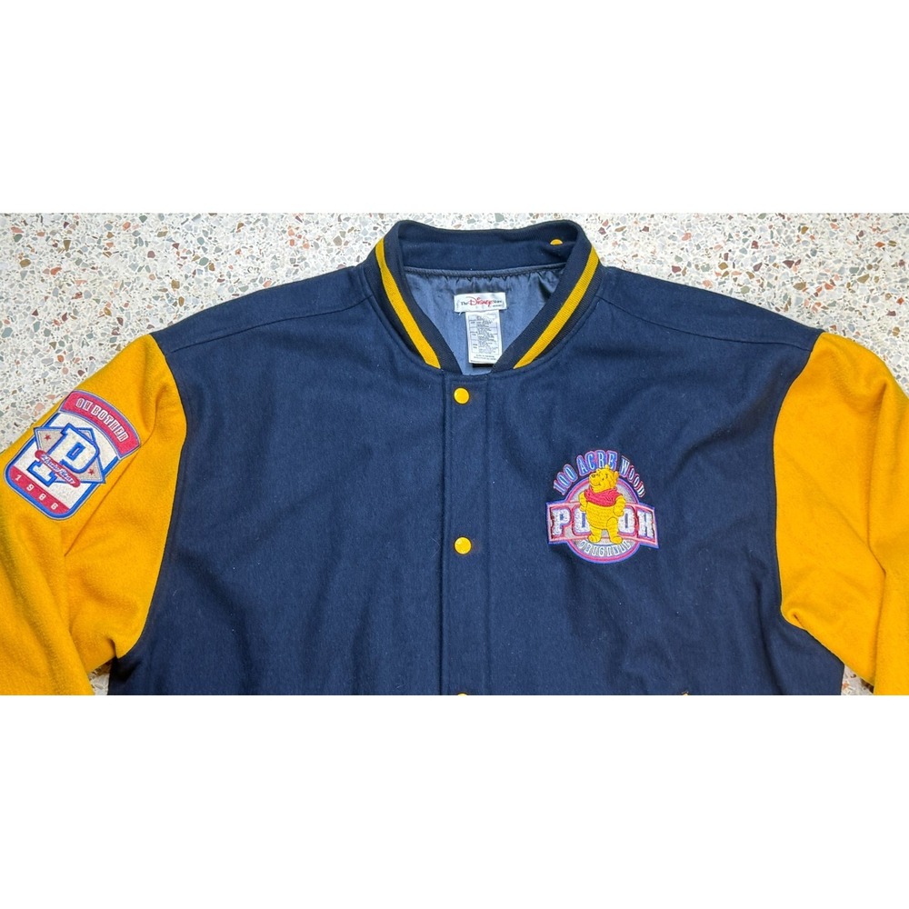 Disney Vtg Embroidered 100 Acre Wood Winnie The Pooh Bomber Jacket Size XXL - Picture 2 of 11